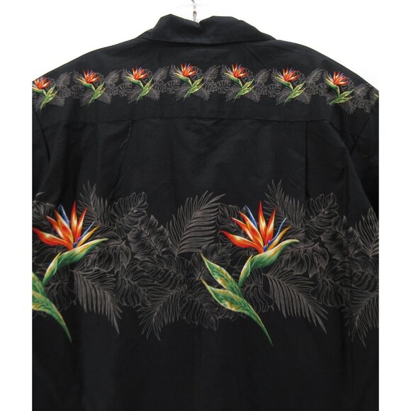 VINTAGE Kys Hawaiian Shirt Medium Button Up Bird of Paradise Aloha - Picture 7 of 10